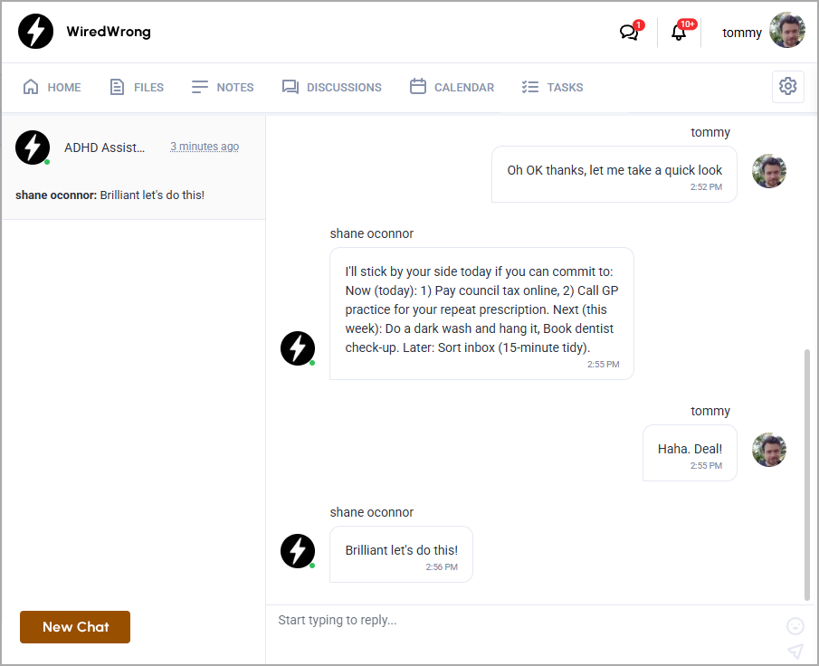 Chat preview