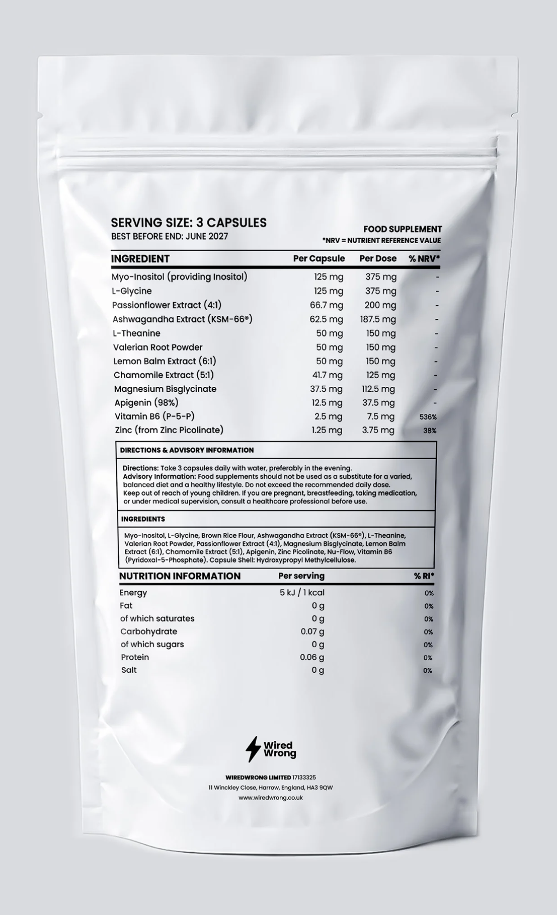 WiredWrong Downshift ingredients
